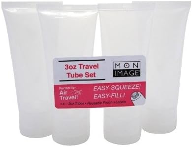 Mon Image 3oz Air Travel Tube 4 Count Clear (6 Pack)