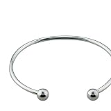 Pugster Handmade Narrow Hoop Bracelet Fits Pandora Charm Bead