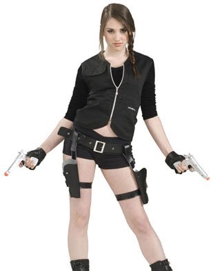 Sexy Tomb Raider Double Leg Costume Holster & Guns Set (Gun Color May Very)