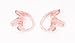 Coodio Pink Earmold Earbud Replacement Earpiece for Two Way Radio Transparent Acoustic Tube - 1 1/16