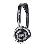 New! Stylish Black & Silver Skullcandy Over the Ear Lowrider Headphones 3.5mm jack