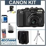 Canon PowerShot G11 Compact Digital Camera Kit, with 8GB SD Memory Card, Spare NB-7L Type Lithium-ion Battery, Camera Case, Table Top Tripod, USB 2.0 SD Card Reader, Professional Lens Cleaning Kit