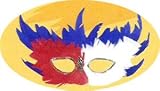 American Mardi Gras Mask in Patriotic Red, White and Blue - Fun for Mardi Gras