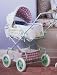 Gingham and Print Doll Carriage