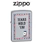 Collector's World Poker Tour Zippo Lighter - Satin Chrome, Texas Hold'Em
