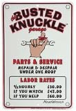 Busted Knuckle Garage Embossed Metal Sign Parts & Service
