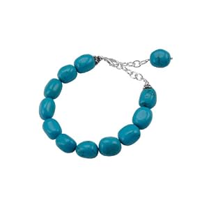 Barse Sterling Silver Adjustable Turquoise Nugget Bracelet