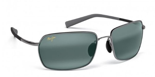 Maui Jim 323-02D Gunmetal with Black High Tide Oval Sunglasses Polarised