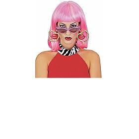 Heart Earrings with Lips Halloween Costume Accessories