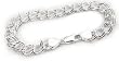 9mm Wide Sterling Silver 8" Double Link Chain Charm Bracelet