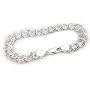 9mm Wide Sterling Silver 8" Double Link Chain Charm Bracelet