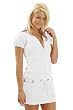 Zip Front Terry Romper Dress