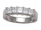1.50 cts Princess Diamonds Band - Platinum, 18kt White or Yellow Gold