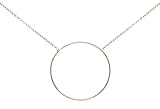 18kt Gold Over Sterling Silver Open Circle Endless Love Cable Chain Necklace 16+2in