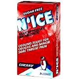 Cold, Flu & Cough Treatment Supplies item: Nice Lozenges Sugar Free Cough Suppressant/Oral Anesthetic Drops, Cherry Flavor - 24 ea