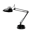 Desk Lamp with Magnifier Black