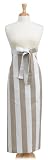 Domestique Linen Bistro Apron, Natural/Ivory Stripe
