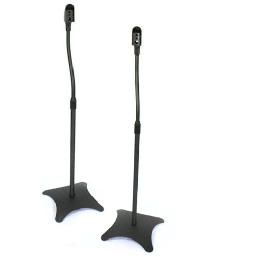 2 Lautsprecherständer - Universal für Satelliten Boxen black