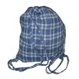 Blue white check flannel novelty print sling bag practice gear school bag