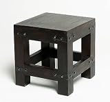 Hocker Blumenhocker Beistelltisch aus Massivholz im Antikstil