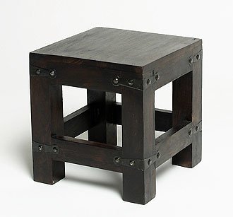 Hocker Blumenhocker Beistelltisch aus Massivholz im Antikstil