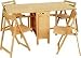 Kitchen & Housewares : LINON 5 PIECE NATURAL SPACE SAVER DINING SET- 901NATSET-01-KD