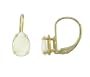14K Yellow Gold Four Prong 6x4mm Pear Shape Opal Leverback Earrings