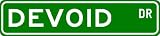 DEVOID Street Sign ~ Personalized Family Lastname Sign ~ Gameroom, Basement, Garage Sign Novelty** ALUMINUM