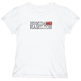 T-Shirt Woman White Elegant Flag  Hamilton  Bermuda City