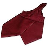Forzieri Solid Color Pure Silk Ascot Burgundy