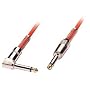LINDY 2m Guitar Lead - 1/4 Inch Straight Jack to 1/4 Inch Right Angled Jack Red