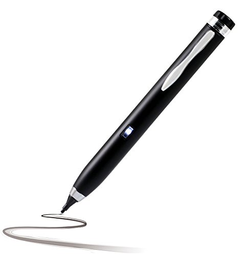 Navitech Black Fine Point Digital Active Stylus Pen Compatible With Lenovo Yoga Tablet 10 HD+ / Lenovo YOGA Tablet 2 10-inch (Windows) / Lenovo YOGA Tablet 2 8-inch (Android) / Lenovo YOGA Tablet 2 Pro