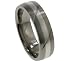 Titanium Ring with Sterling Silver Inlay