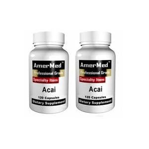 AmerMed-Acai Berry Extract 1000mg Per Serving Formula, 120ct (Pack of 2)