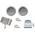 PYLE PLMCA60 Motorcycle Mount Amplified 300 Watt x 2 Stereo Sound System with Dual Handlebar Mount Speakers, Radio/MP3 Mount/USB Charger