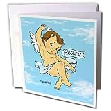 Angels - Angel Peace Brunet - Greeting Cards-12 Greeting Cards with envelopes