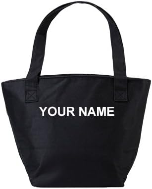 Artecobags Original Personalized Insulated Lunch Tote Bag - Solid Black