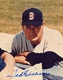 Ted Williams Autographed Boston Red Sox Baseball 8x10 Photo - Autographed MLB Photos