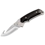 Buck 278 Folding Alpha Hunter, Rubber Handle with Guthook, Liner Lock Folding Hunter