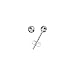 Jewelry : Sterling Silver Rhodium Plated 4mm Ball Post Ear