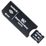 SanDisk - Flash memory card ( M2 to Memory Stick Duo adapter included ) - 512 MB - Memory Stick Micro (M2)