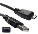 USB Type A Male / Micro B Male Cable, 2.0 Version, Black, 10 ft