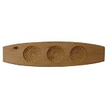 Authentic Chinese wooden Mooncake mold - three flowers design