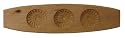Authentic Chinese wooden Mooncake mold - three flowers design