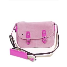 Suede Flap Field Bag Light Pink Handbag
