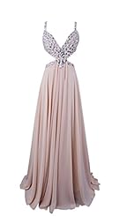 Sexy Chiffon Backless Crystals Crystal Halter Evening Dress/Prom Dress/Party Dress 