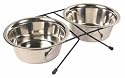Stainless Steel Dog Bowls & Wire Holder Bowls and Stand 24cm
