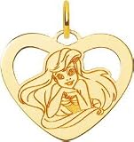 14K Gold Disney Princess Ariel Heart Charm