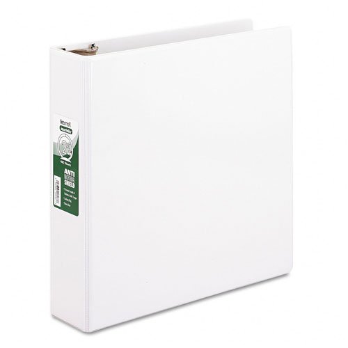 Samsill® Antimicrobial Locking Round Ring View Binder, 2in Capacity, White