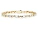 10k Yellow Gold Diamond and Aquamarine Bracelet
